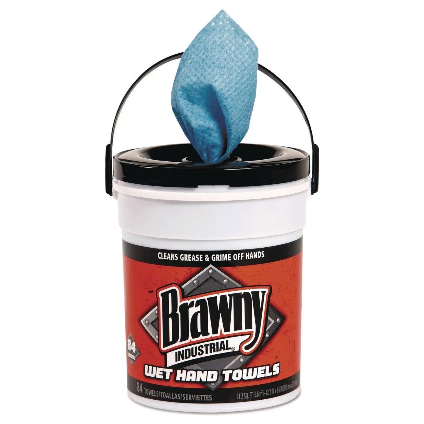GPC21501 Wet Hand Towels, 1-Ply, 8.6 x 12.2, Fresh Scent, Blue, 84/Pail, 6/Carton Brawny Professional