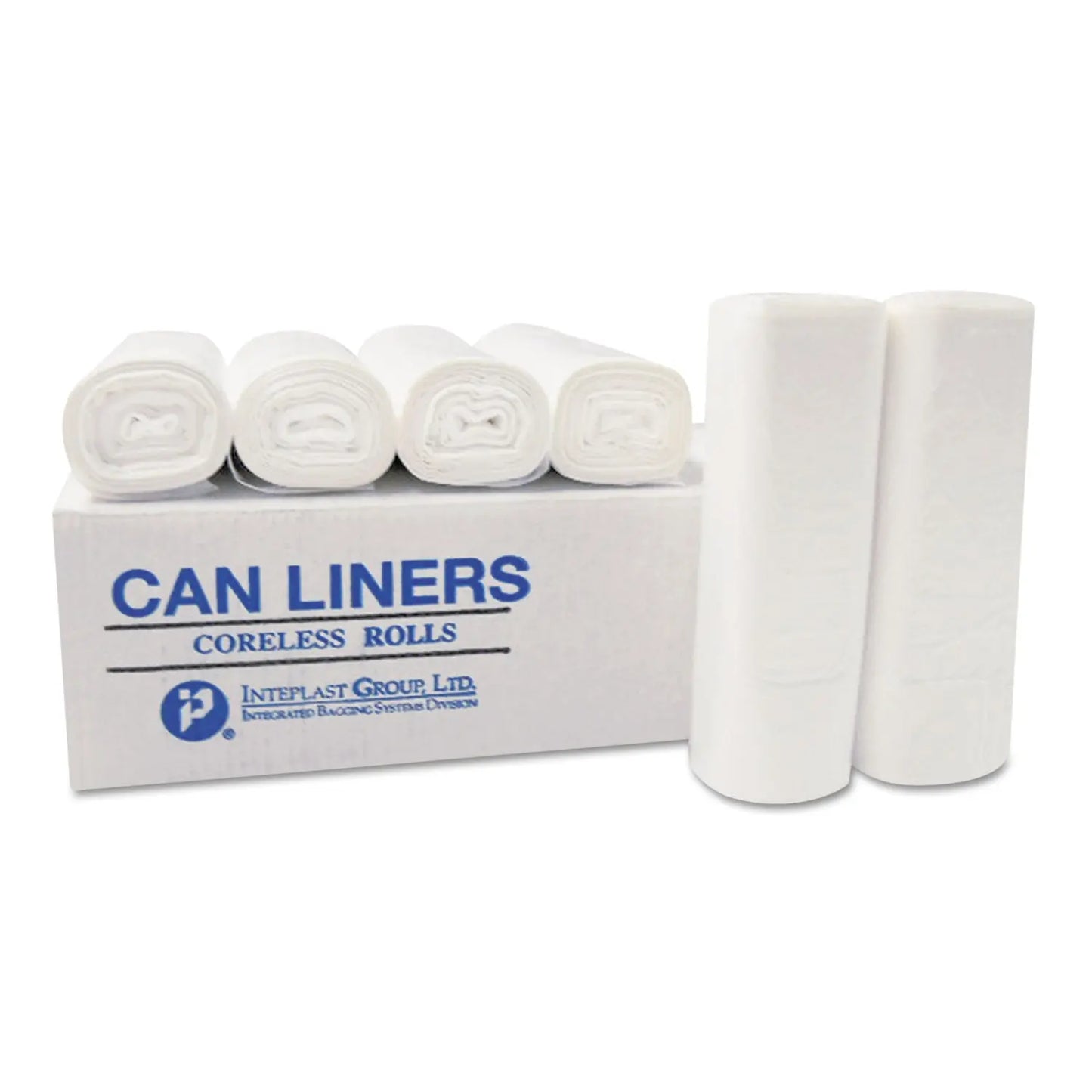 IBSEC202206N High-Density Commercial Can Liners, 7 gal, 6 mic, 20" x 22", Clear, Perforated Roll, 50 Bags/Roll, 40 Rolls/Carton Inteplast Group