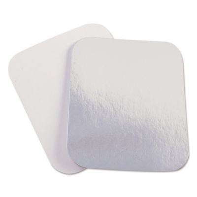 HFA2060L Laminated Board Lid, 7 x 5, Silver/White, Aluminum, 500/Carton HOFFMASTER