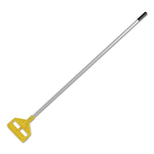 RCPH126 Invader Aluminum Side-Gate Wet Mop Handle, 1" dia x 60", Gray/Yellow