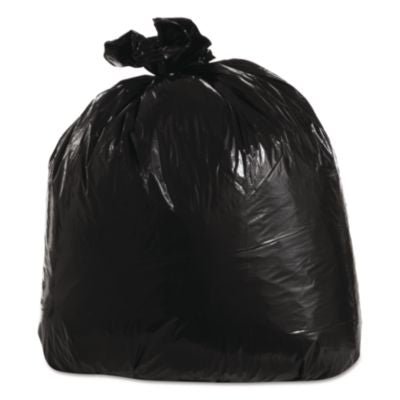 TRNML3339H Low-Density Can Liners, 33 gal, 1.25 mil, 33" x 39", Black, Flat Pack, 100/Carton
