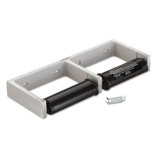BOB2740 ClassicSeries Toilet Tissue Dispenser for Two Rolls, 12.5 x 4 86 x 1.5, Satin Finish Cast Aluminum