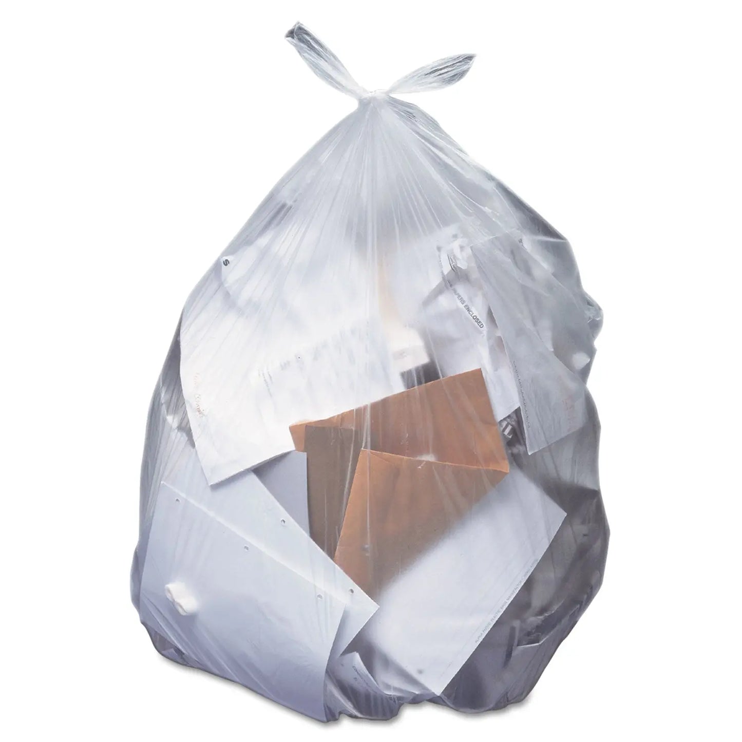 HERH4832RC Linear Low-Density Can Liners, 16 Gal, 0.35 Mil, 24" X 32", Clear, 500/carton Heritage