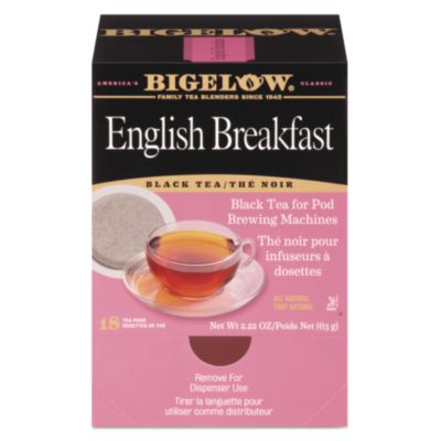 BTC009906 English Breakfast Tea Pods, 1.90 Oz, 18/box