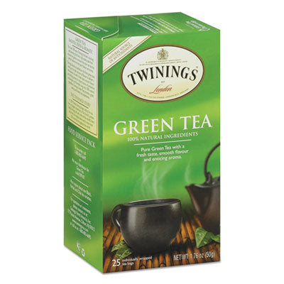 TWG09187 Tea Bags, Green, 1.76 Oz, 25/box
