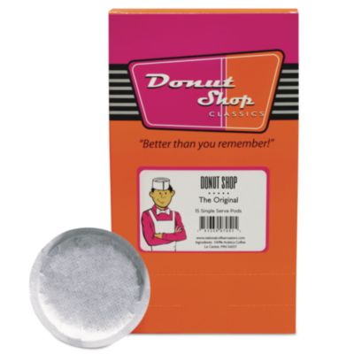 DSP599961590 Donut Shop Coffee Pods, Medium Roast, 15/box NATIONAL COFFEE ROASTERS