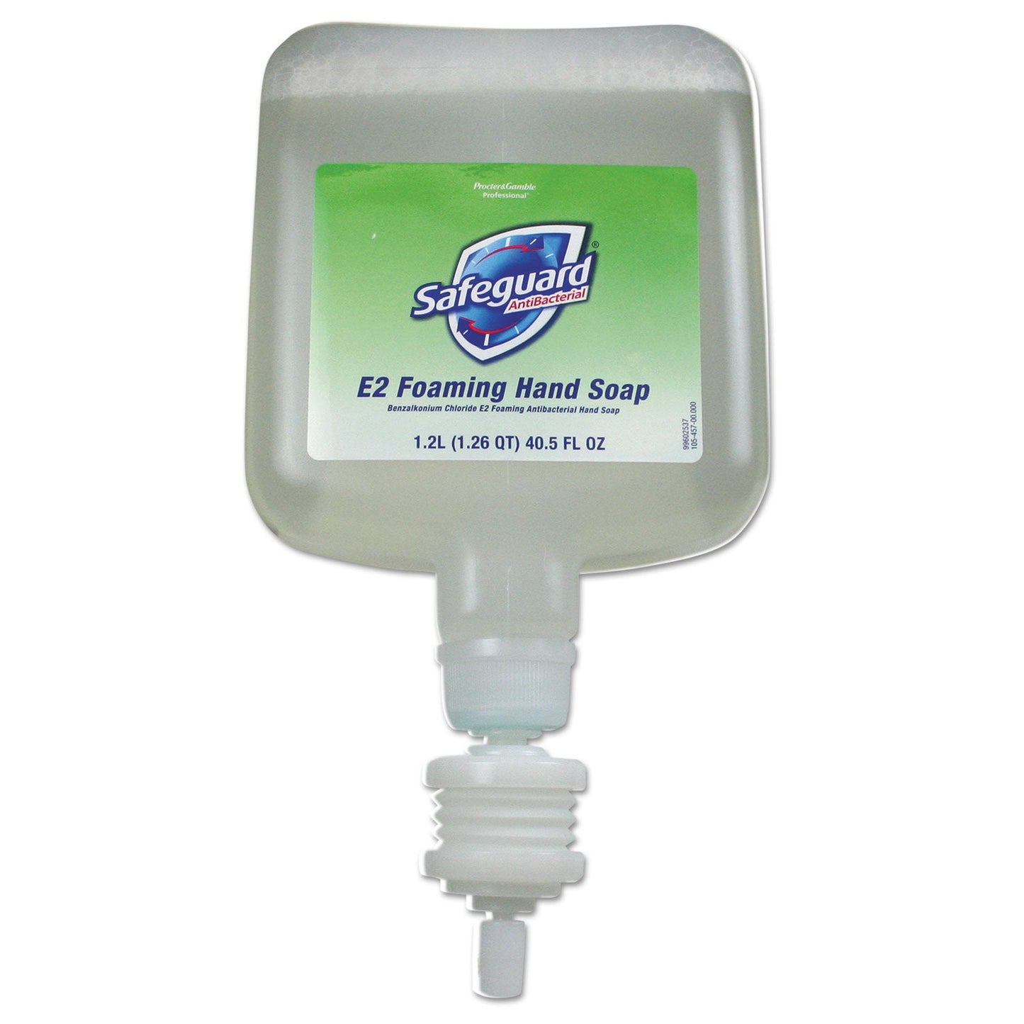 PGC47434 Antibacterial Foam Hand Soap Refill, E-2 Formula, Unscented, 1,200 mL, 4/Carton Safeguard Professional