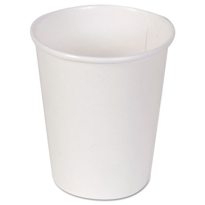 DXE2340W Paper Hot Cups, 10 Oz, White, 50/sleeve, 20 Sleeves/carton