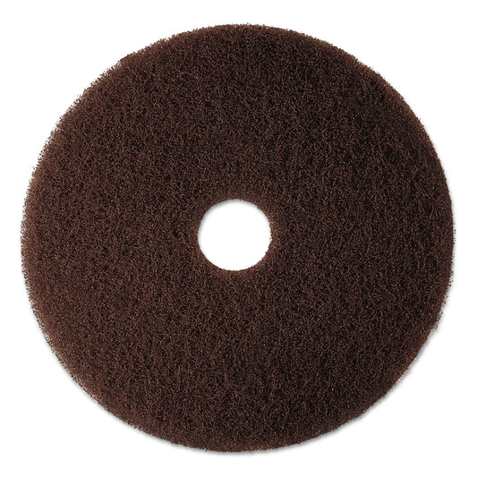 MMM08448 Low-Speed High Productivity Floor Pad 7100, 20" Diameter, Brown, 5/carton