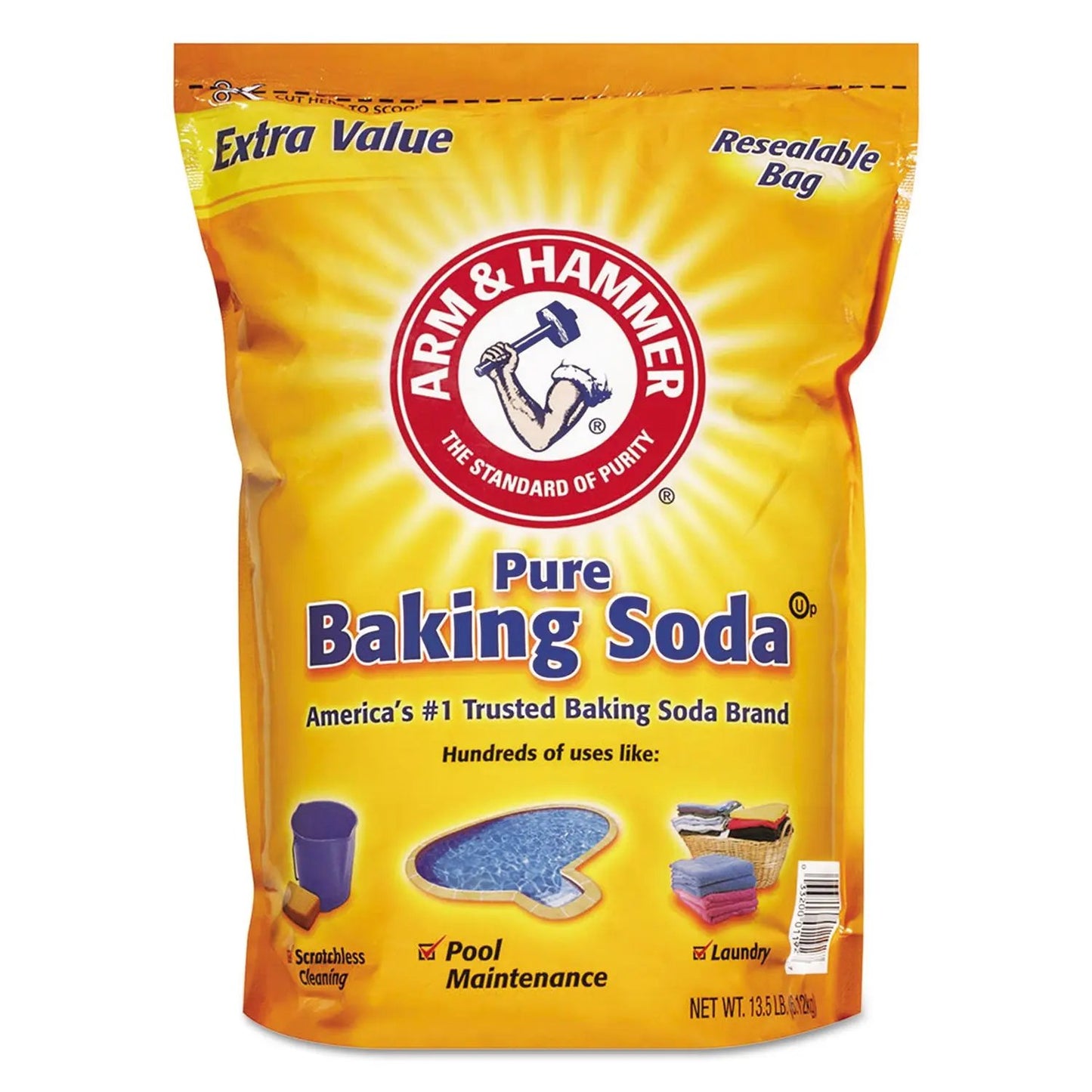 CDC3320001961 Baking Soda, 13.5 lb Bag Arm & Hammer