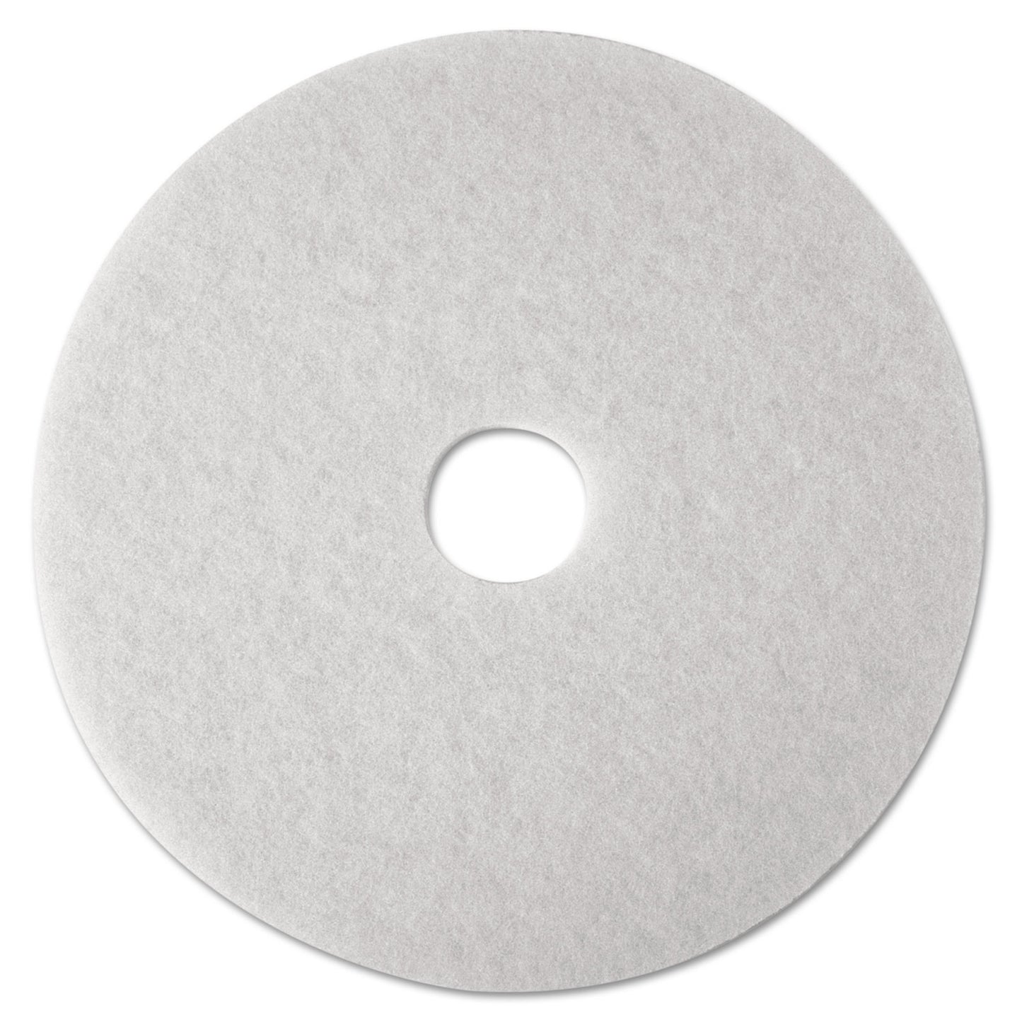 MMM20313 Low-Speed Super Polishing Floor Pads 4100, 27" Diameter, White, 5/carton