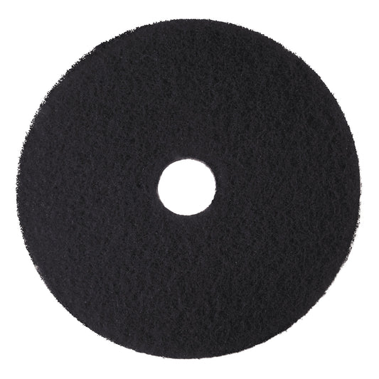 MMM08276 Low-Speed High Productivity Floor Pads 7300, 18" Diameter, Black, 5/carton