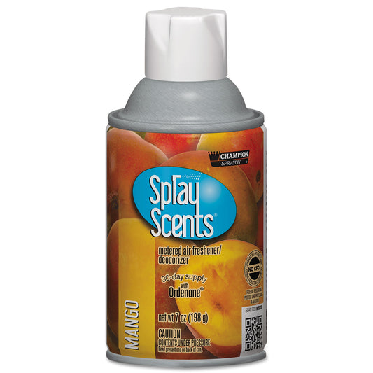 CHP5192 Champion Sprayon SPRAYScents Metered Air Freshener Refill, Mango, 7 oz Aerosol Spray, 12/Carton