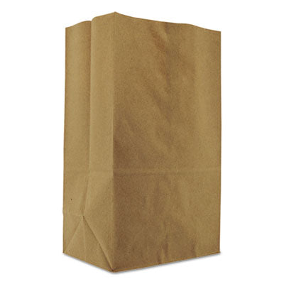 BAGSK1857 Grocery Paper Bags, 1/8 BBL Squat Size, Heavy-Duty, 57# Basis Weight, 10.5" x 6.25" x 13.88", Kraft, 500/Bundle ROSS & WALLACE PAPER PRODUCTS, INC.