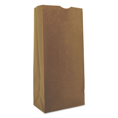 BAGGK25500 Grocery Paper Bags, 25# Size, 40# Basis Weight, 8.25" x 5.38" x 18", Kraft, 500/Bundle ROSS & WALLACE PAPER PRODUCTS, INC.