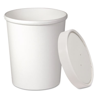 SCCKHB32A Flexstyle Double Poly Food Combo Packs, 32 oz, White, Paper, 25 Cups and 25 Lids/Pack, 10 Packs/Carton DART