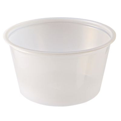 FABPC400 Portion Cups, 4 oz, Plastic, Clear, 125/Sleeve, 20 Sleeves/Carton FABRI-KAL