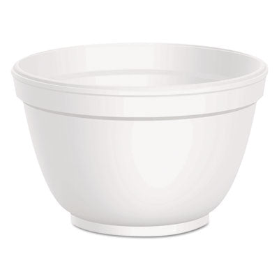 DCC6B12 Foam Container, Squat, 6 oz, White, 50/Pack, 20 Packs/Carton DART