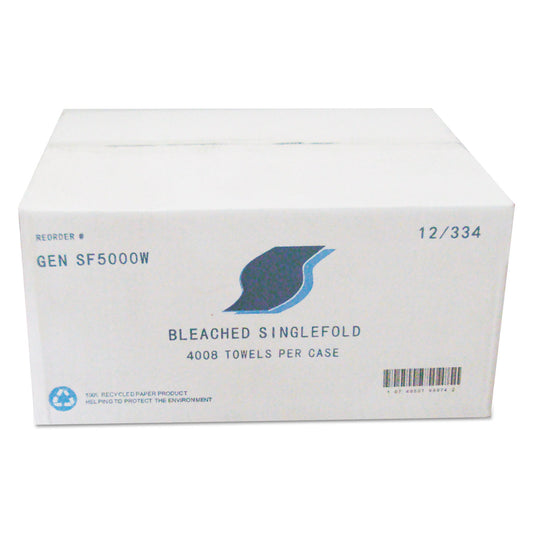 GENSF5000W TOALLA, SGL FLD9X9,12/334WH