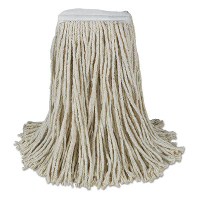 BWKCM20020 Banded Cotton Mop Heads, Cut-End, 20 oz, White, 12/Carton BOARDWALK