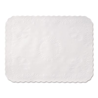 HFMTC8704471 Scalloped Edge Traymat, Smooth Surface, 16.63" x 12.75", White, 1,000/Carton HOFFMASTER