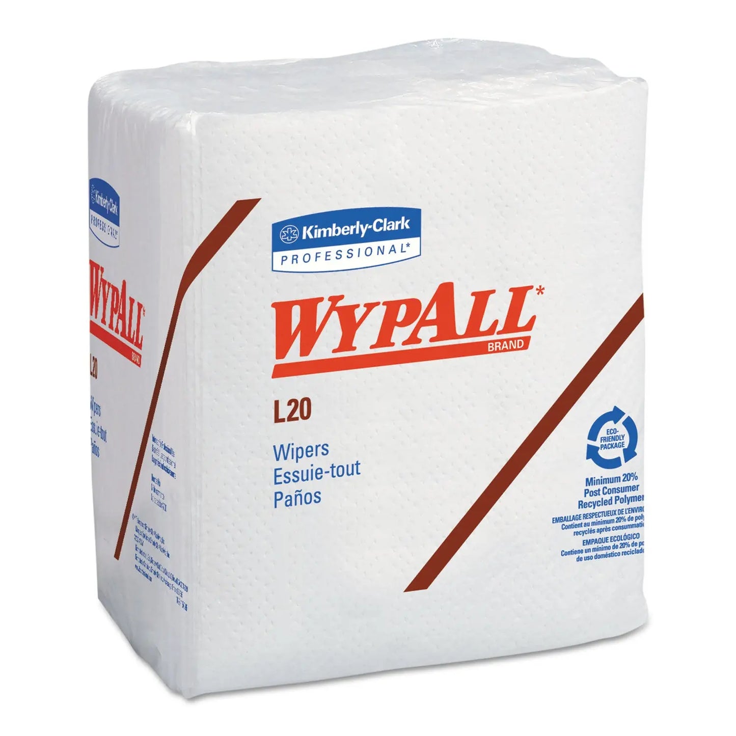KCC47022 L20 Towels, 1/4 Fold, 4-Ply, 12.5 x 12 Unscented, White, 68/Pack, 12 Packs/Carton WypAll