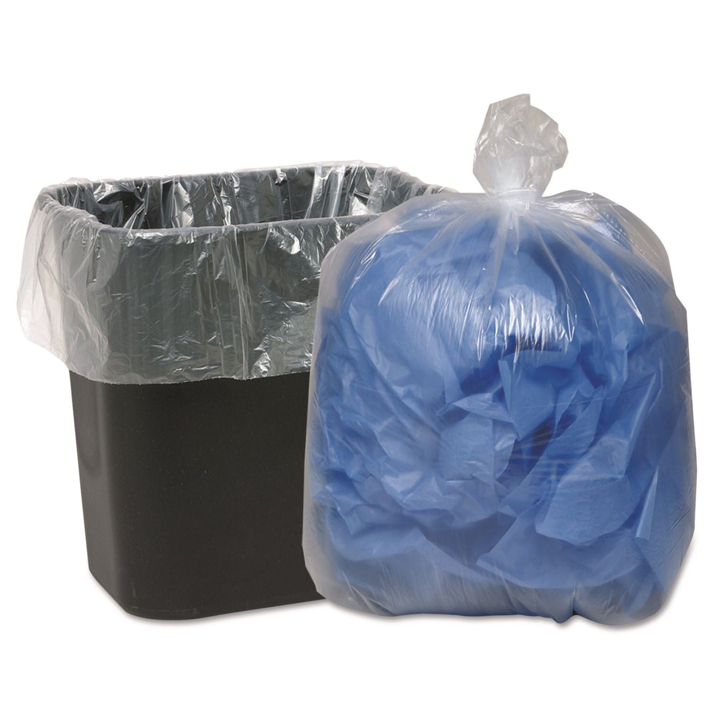 WBI243115C Linear Low-Density Can Liners, 16 Gallon, 0.6 mil, 24" x 33", Clear, 25 Bags/Roll, 20 Rolls/Carton Classic Clear