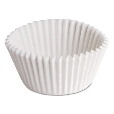 HFMBL1143 Fluted Bake Cups, 0.75 oz, 1.25 x 0.88 x 0.88, White, Paper, 500/Pack, 20 Packs/Carton