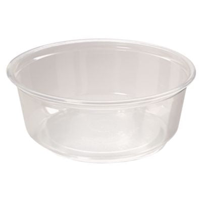 FABPK8SC Microwavable Deli Containers, 8 oz, 4.6" Diameter x 1.8" h, Clear, Plastic, 500/Carton