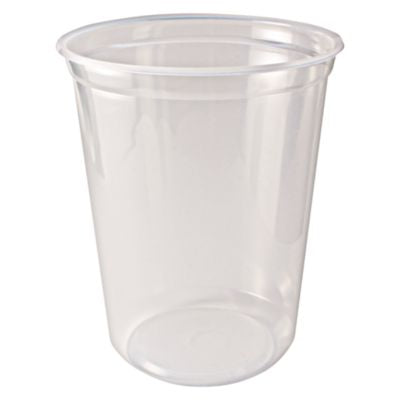 FABPK32TC Microwavable Deli Containers, 32 oz, 4.6" Diameter x 5.6" h, Clear, Plastic, 500/Carton FABRI-KAL