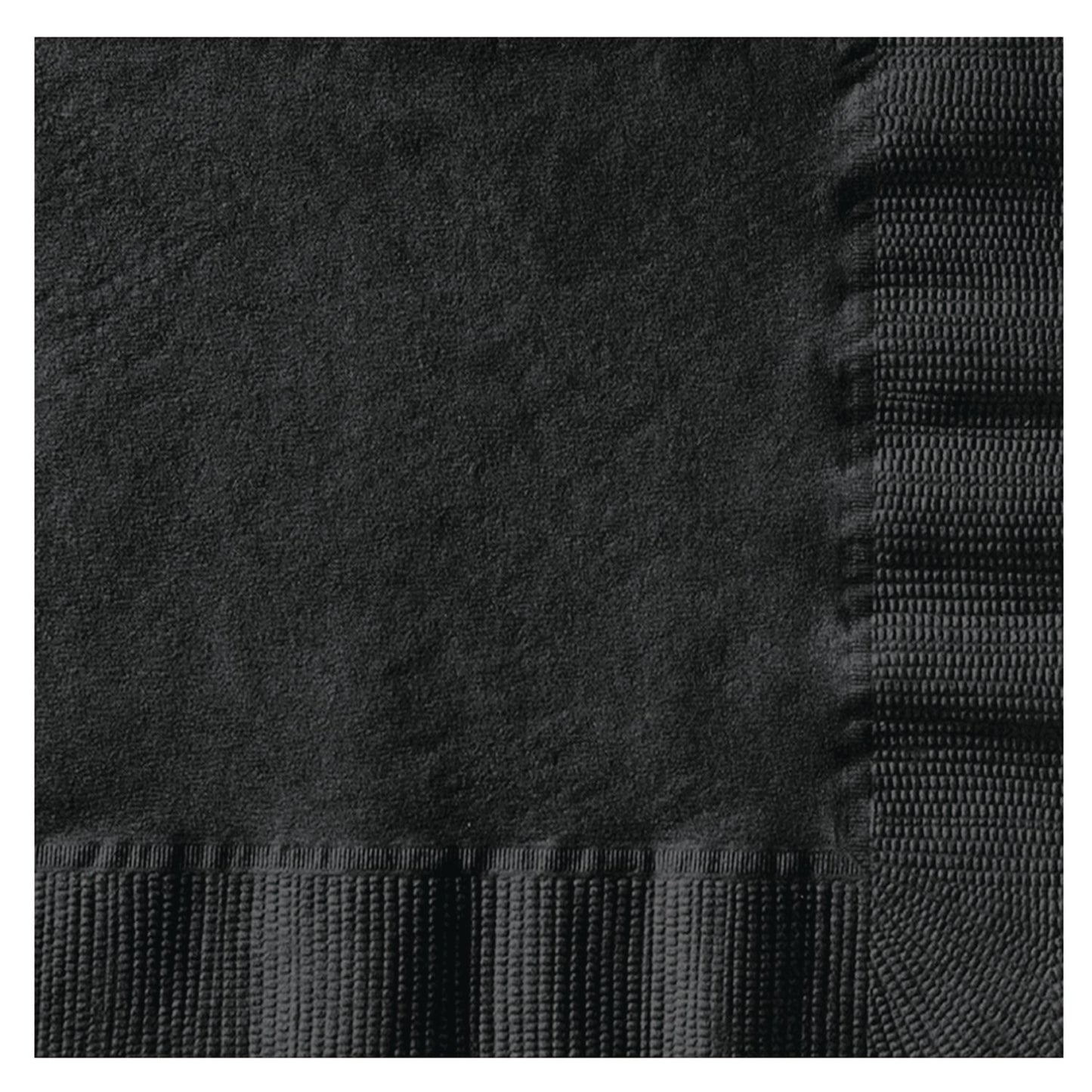 HFM020212 Embossed Beverage Napkins, 1-Ply, 10 x 10, Black, 1,000/Carton