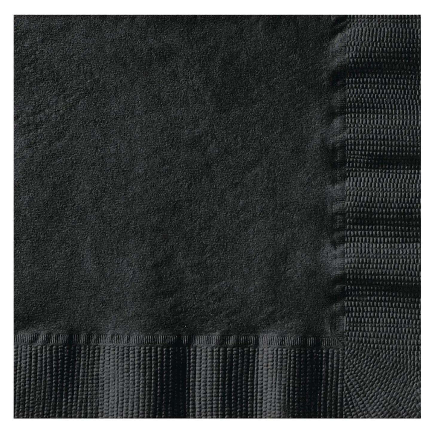 HFM020212 Embossed Beverage Napkins, 1-Ply, 10 x 10, Black, 1,000/Carton Hoffmaster