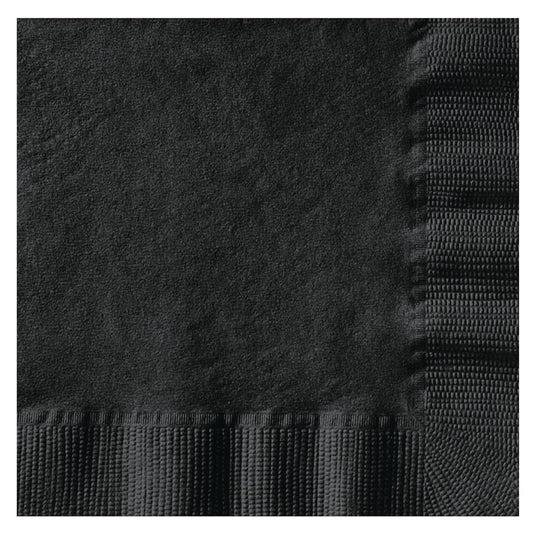 HFM020212 Embossed Beverage Napkins, 1-Ply, 10 x 10, Black, 1,000/Carton