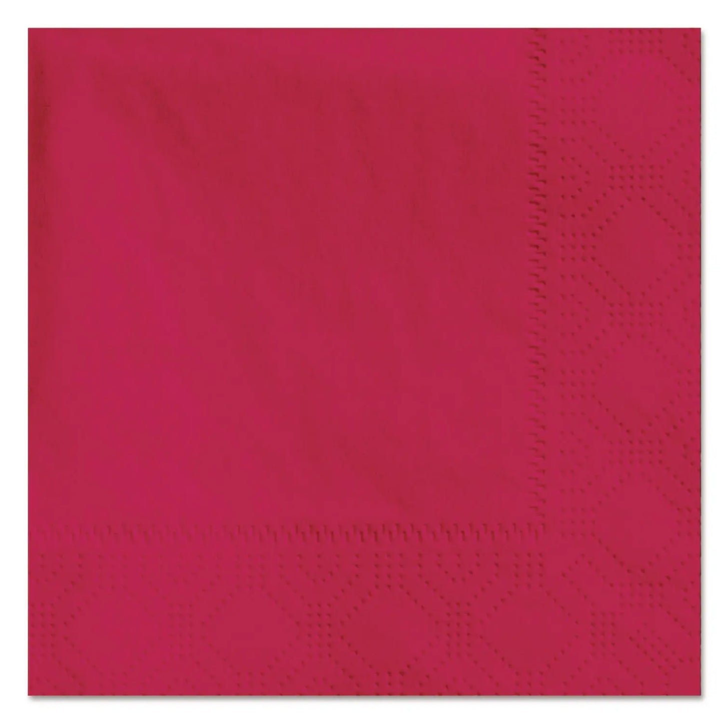 HFM180311 Embossed Beverage Napkins, 2-Ply, 9.5 x 9.5, Red, 1,000/Carton Hoffmaster