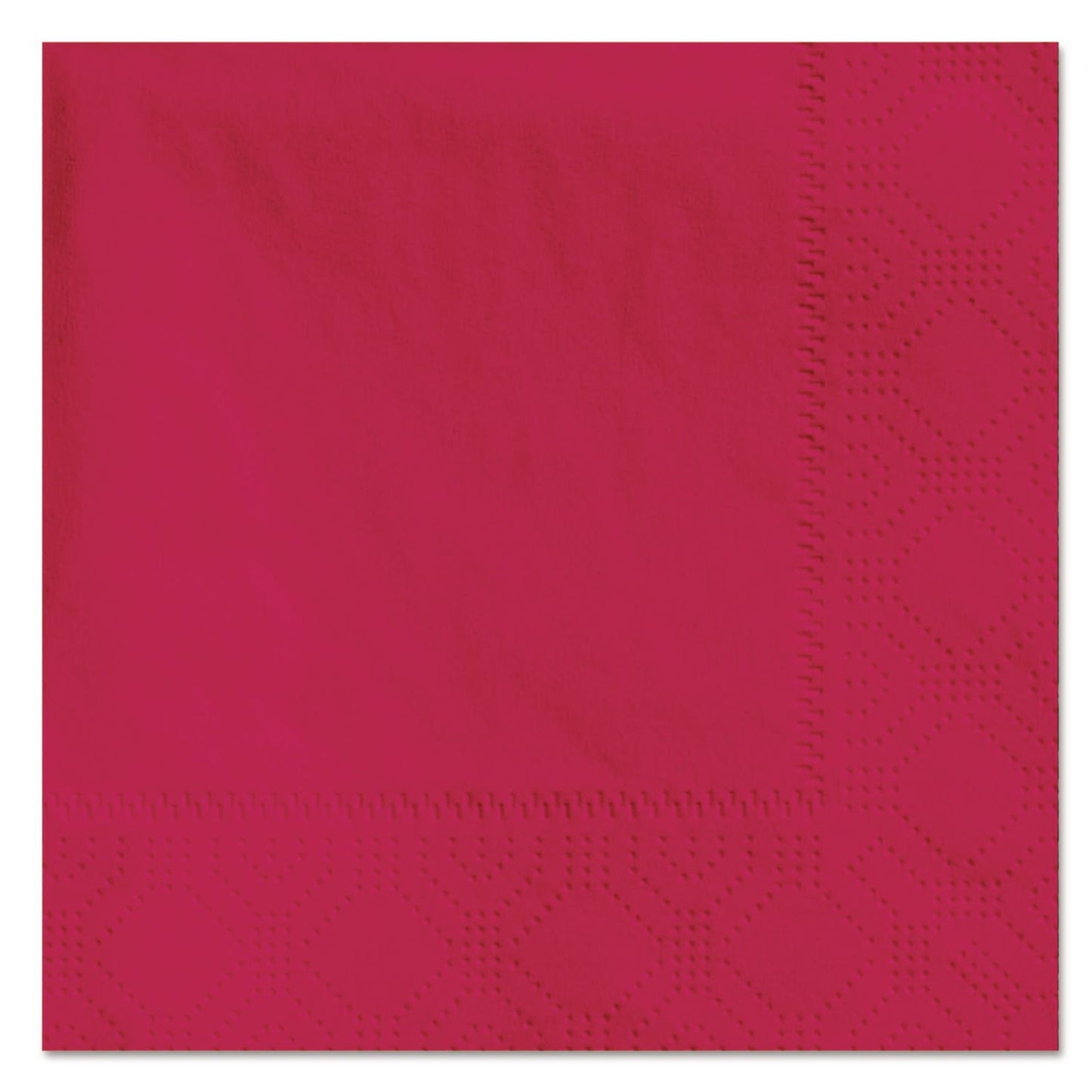 HFM180311 Embossed Beverage Napkins, 2-Ply, 9.5 x 9.5, Red, 1,000/Carton