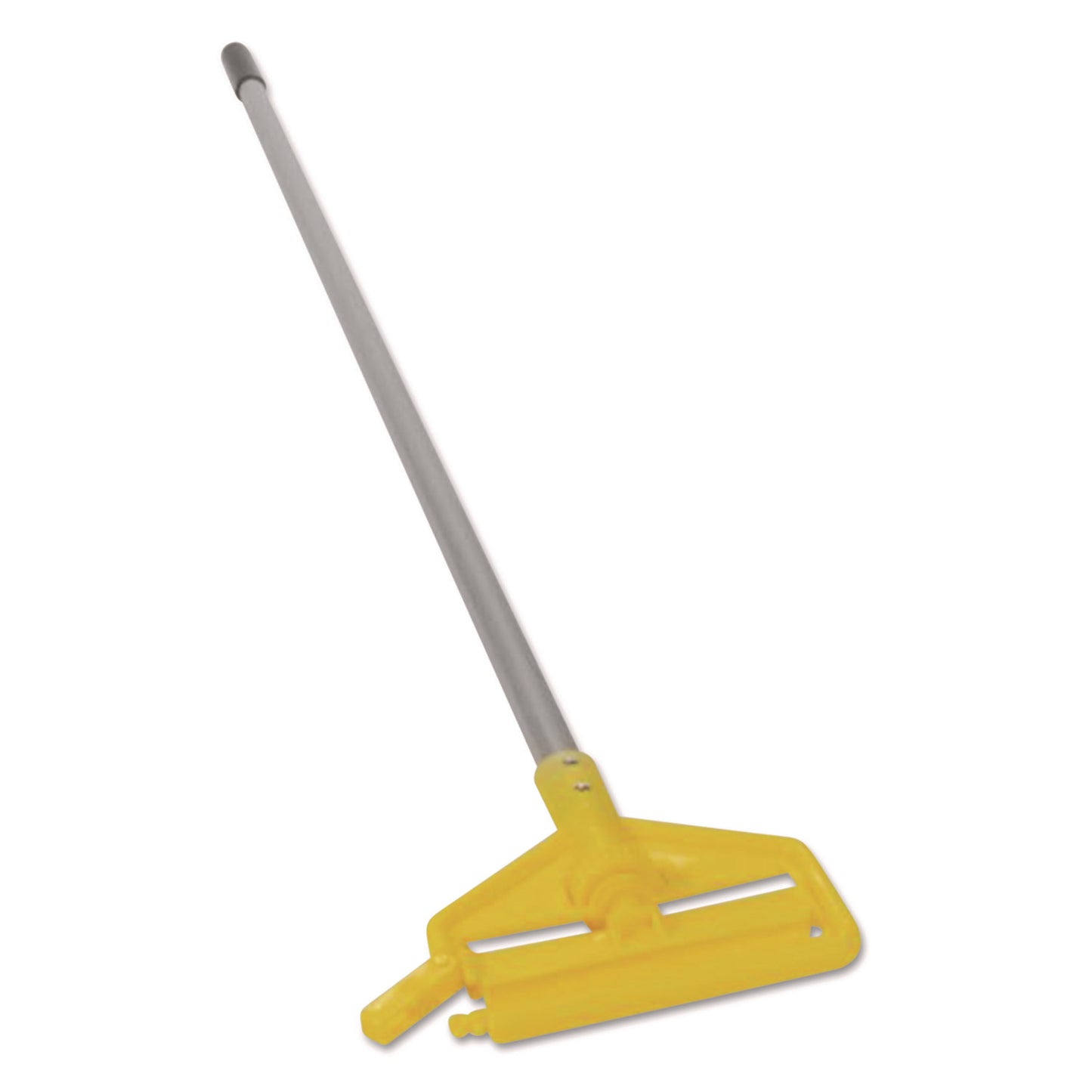 RCPH136 Invader Aluminum Side-Gate Wet-Mop Handle, Vinyl Coating, 60", Gray/Yellow RUBBERMAID COMMERCIAL PROD.
