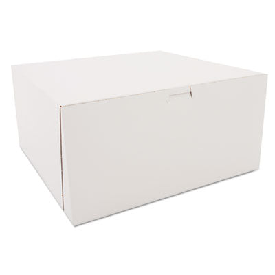 SCH0989 White One-Piece Non-Window Bakery Boxes, 12 x 12 x 6, White, Paper, 50/Carton