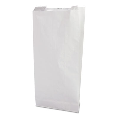 BGC300405 Grease-Resistant Single-Serve Bags, 6" x 0.75" x 6.5", White, 2,000/Carton