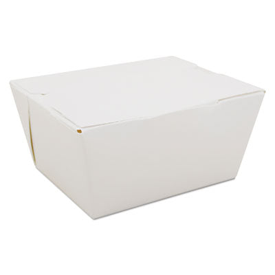 SCH0741 ChampPak Carryout Boxes, #1, 4.38 x 3.5 x 2.5, White, Paper, 450/Carton