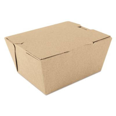 SCH0731 ChampPak Carryout Boxes, #1, 4.38 x 3.5 x 2.5, Brown, Paper, 450/Carton