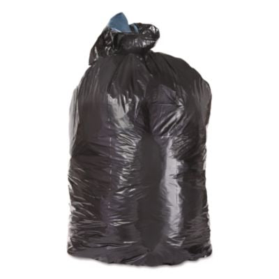 TRNML4046X Low-Density Can Liners, 45 gal, 1.6 mil, 23" x 46", Black, Flat Pack, 100/Carton TRINITY PLASTICS INC.