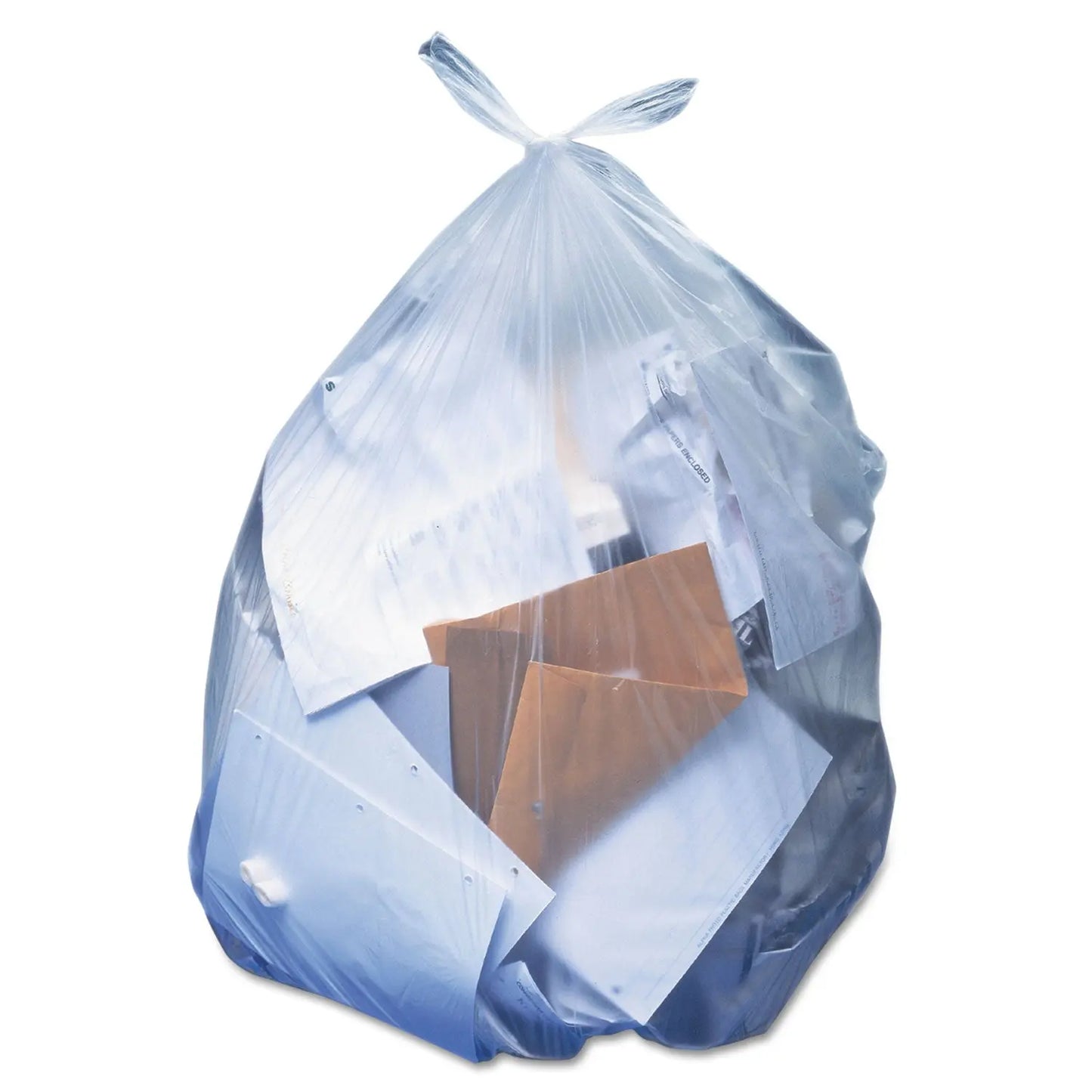 HERH8647SC Linear Low-Density Can Liners, 56 Gal, 1.1 Mil, 43" X 47", Clear, 100/carton Heritage
