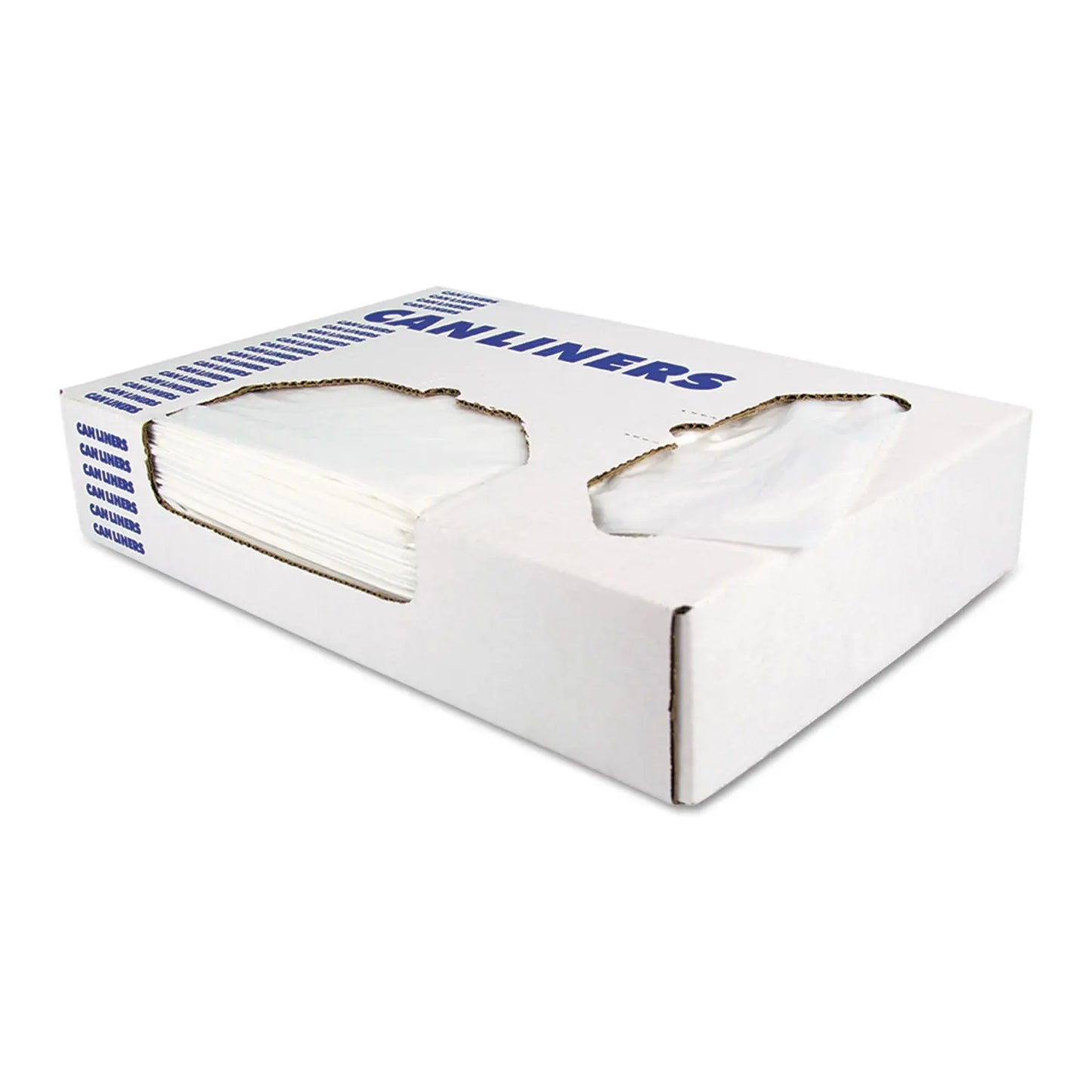 HERD4832RC Linear Low-Density Can Liners, 16 Gal, 0.35 Mil, 24" X 32", Clear, 1,000/carton Heritage