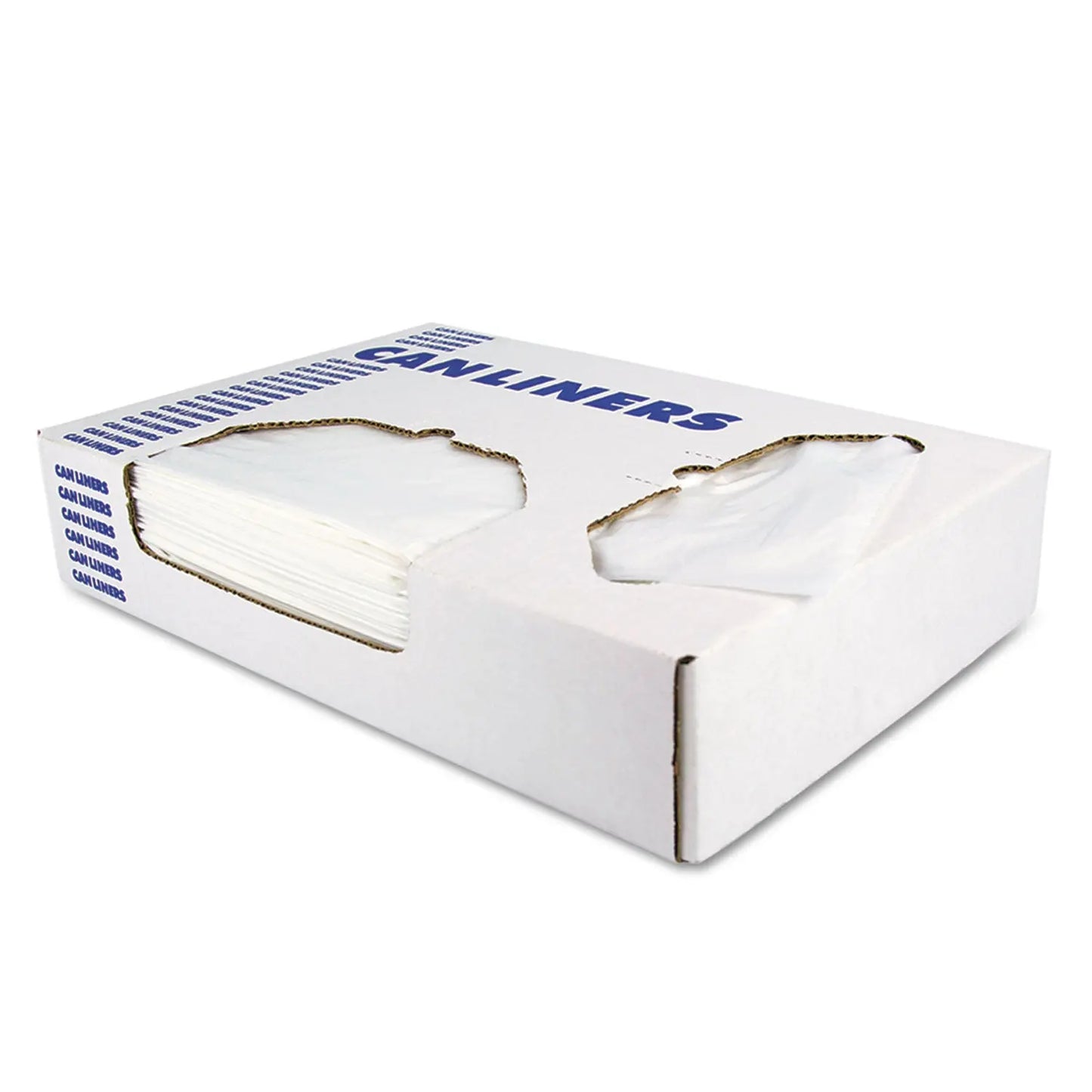 HERH7658AC Linear Low-Density Can Liners, 60 Gal, 1.5 Mil, 38" X 58", Clear, 100/carton Heritage