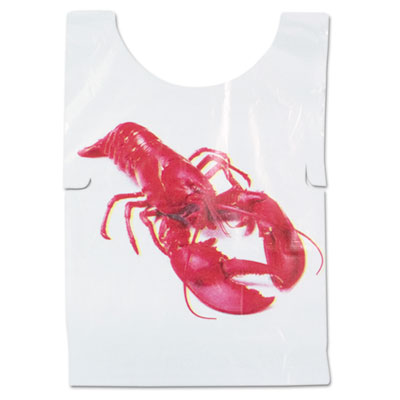 RPPPB25 Poly Lobster Bib, Adult, White, 500/Box, 5 Boxes/Carton