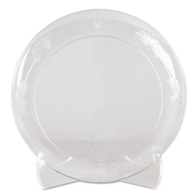 WNADWP6180 Designerware Plates, Plastic, 6" dia, Clear, 10/Pack, 18 Packs/Carton