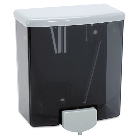 BOB40 Surface-Mounted Liquid Soap Dispenser, 40 oz, 5.81 x 3.31 x 6.88, Black/Gray