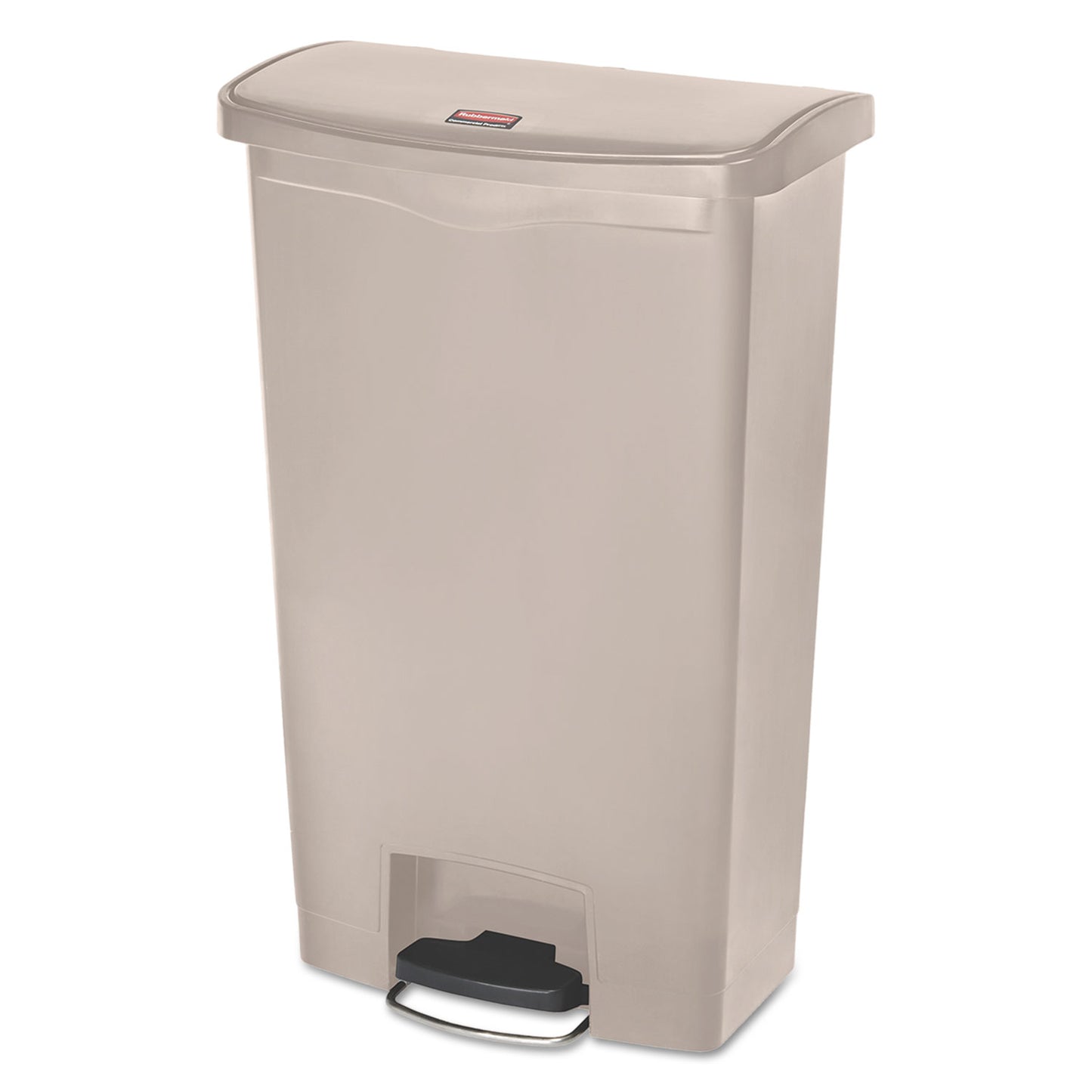 RCP1883460 Streamline Resin Step-On Container, Front Step Style, 18 gal, Polyethylene, Beige