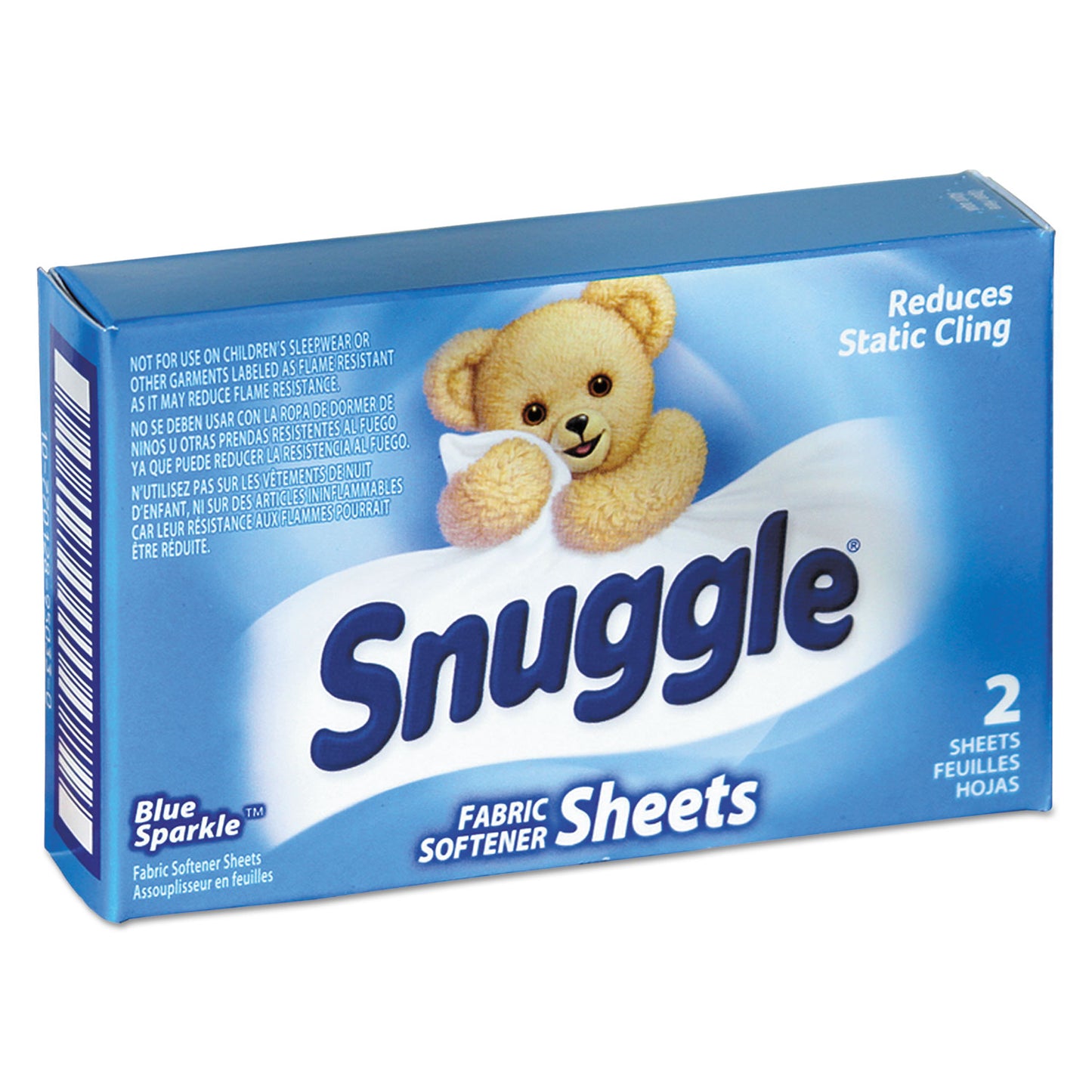 VEN2979929 Vend-Design Fabric Softener Sheets, Blue Sparkle, 2 Sheets/box, 100 Boxes/carton Snuggle
