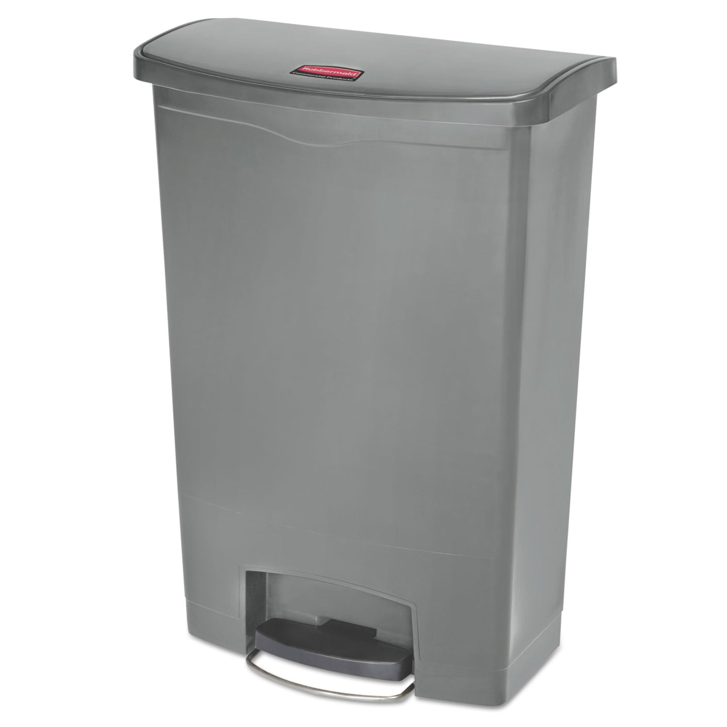 RCP1883606 Streamline Resin Step-On Container, Front Step Style, 24 gal, Polyethylene, Gray RUBBERMAID COMMERCIAL PROD.